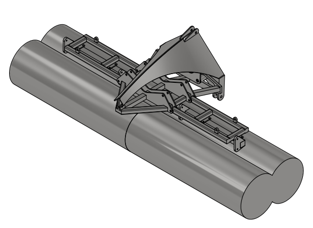 3D model van een landbouwmachine